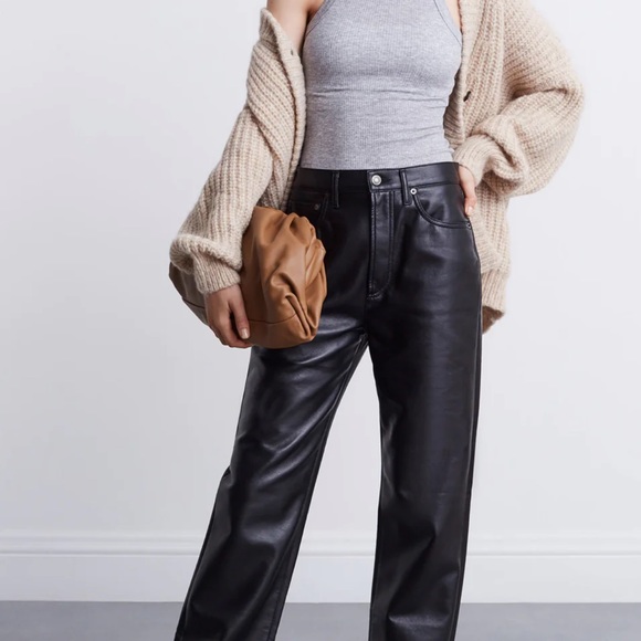 Free People Agolde Recycled Leather 90’s pinch waist Detox pants 👖 - Picture 6 of 7